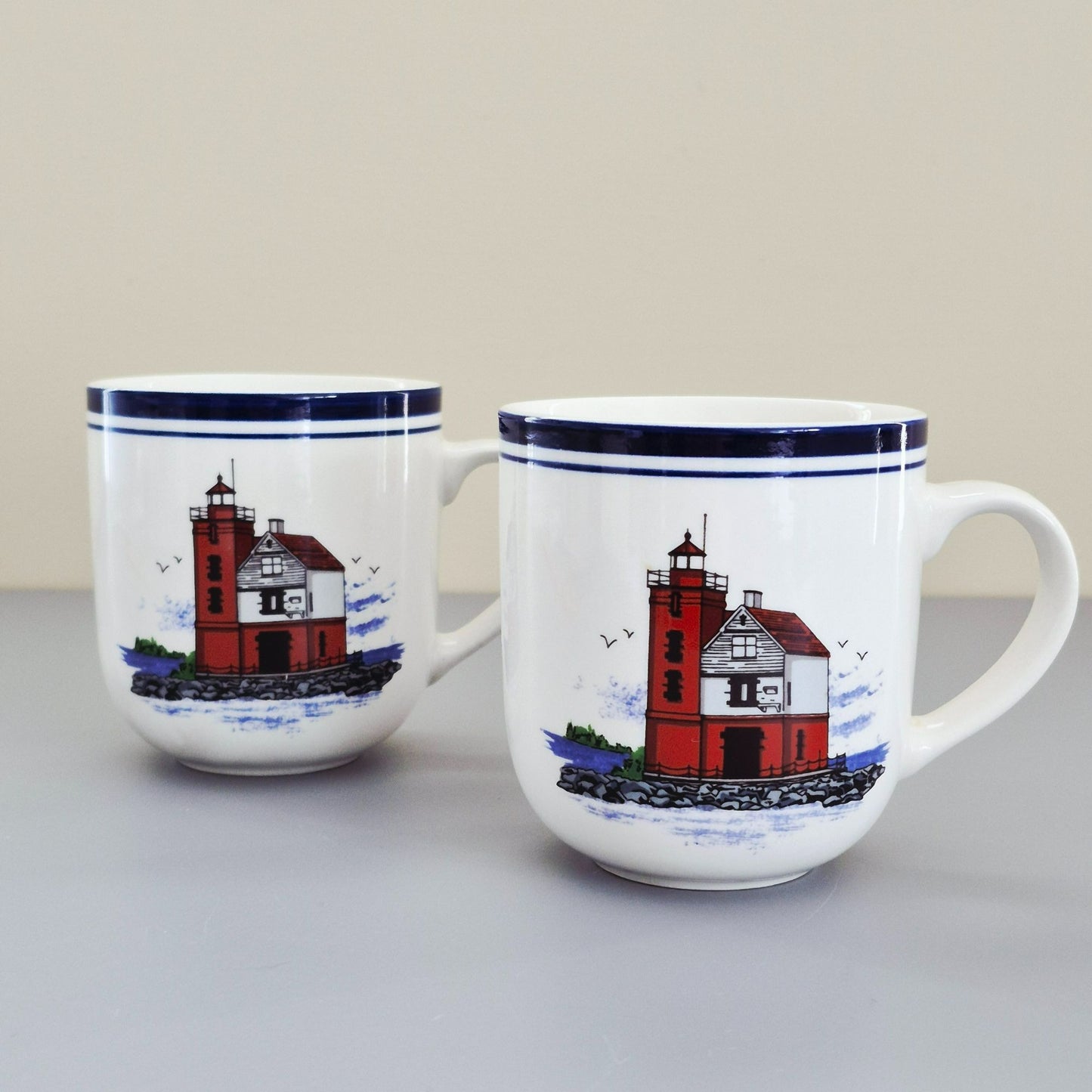 Libbey Lighthouse Coffee Mug, Set of 2