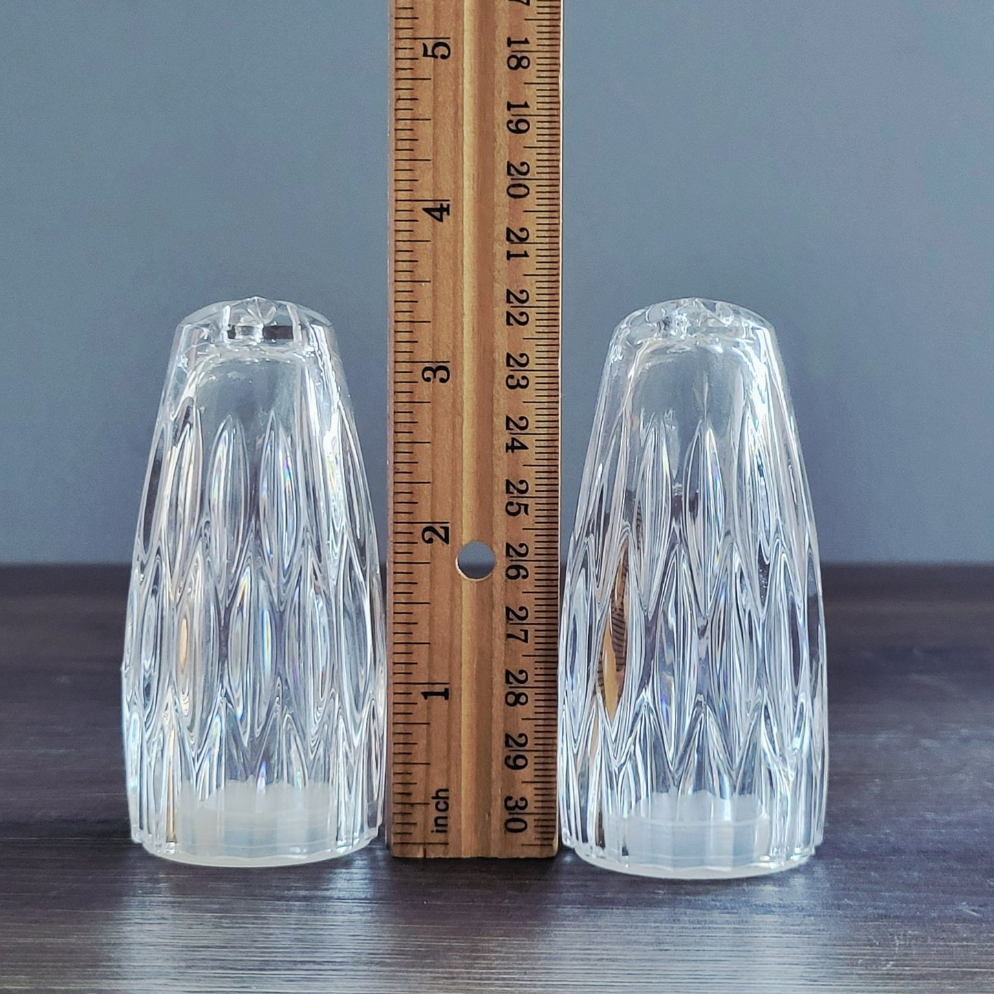 Princess House Royal Highlights Glass Salt & Pepper Shakers