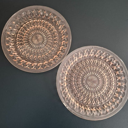 Jeannette "Holiday Pink" Dinner Plate, Set of 2, c.1940-60s USA