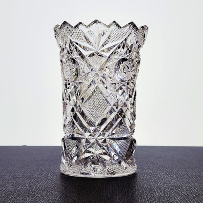 Cambridge EAPG 6" Flower Vase, Star & Diamond