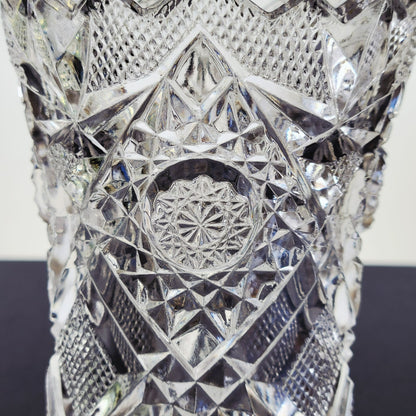Cambridge EAPG 6" Flower Vase, Star & Diamond
