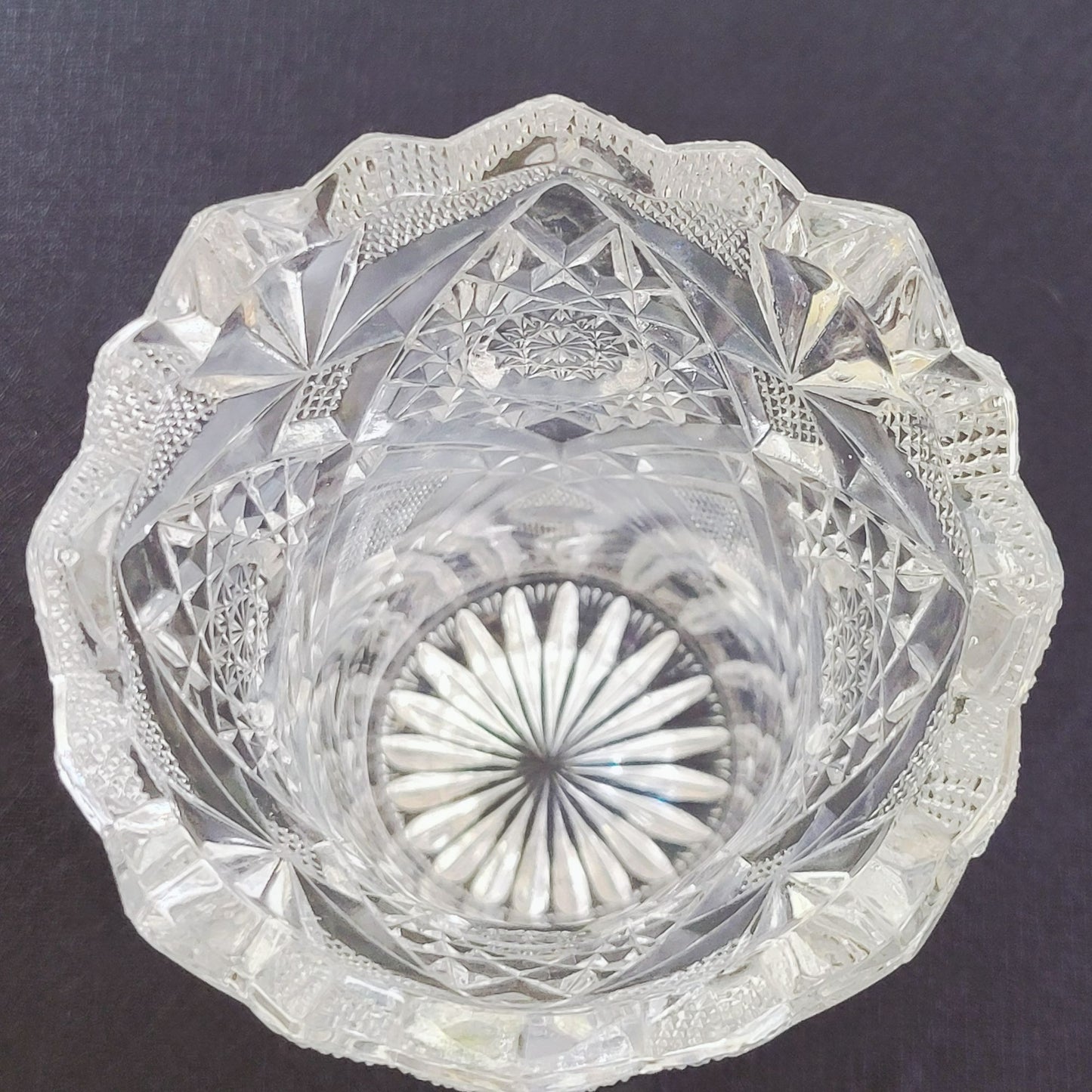 Cambridge EAPG 6" Flower Vase, Star & Diamond