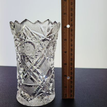 Cambridge EAPG 6" Flower Vase, Star & Diamond