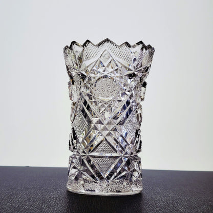Cambridge EAPG 6" Flower Vase, Star & Diamond