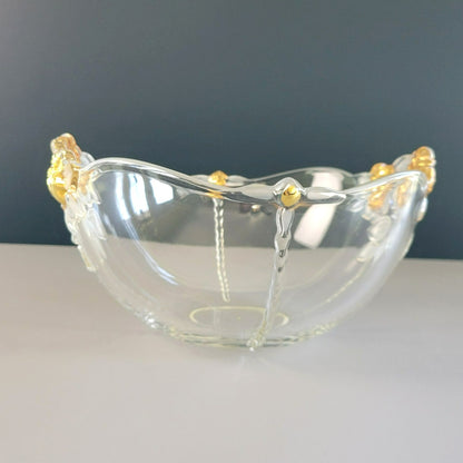 Mikasa Gilded Rose Crystal Bowl, c.1992-98