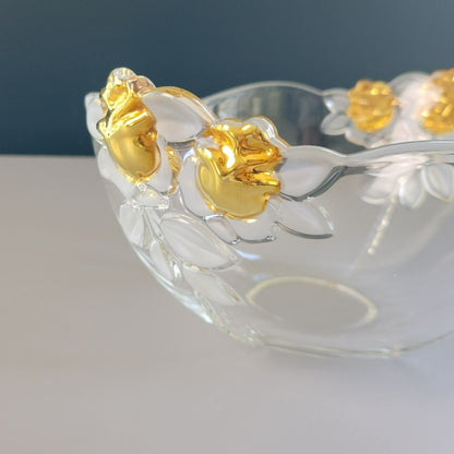 Mikasa Gilded Rose Crystal Bowl, c.1992-98