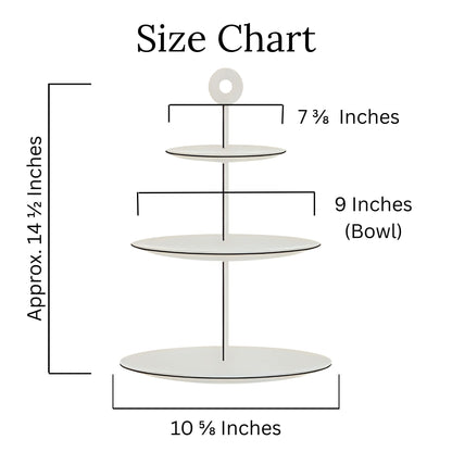 Mismatched 3 Tiered Dessert Stand from Spode Fruit Haven Dishes
