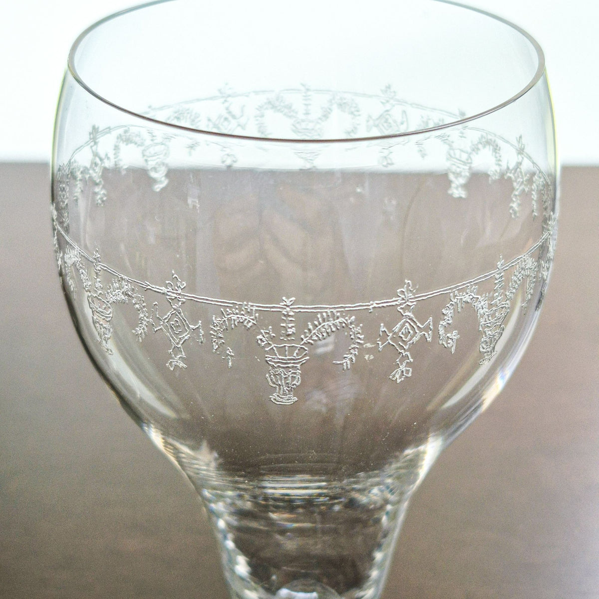 Bryce Brothers Etched Goblet Set, c.1930-50 USA