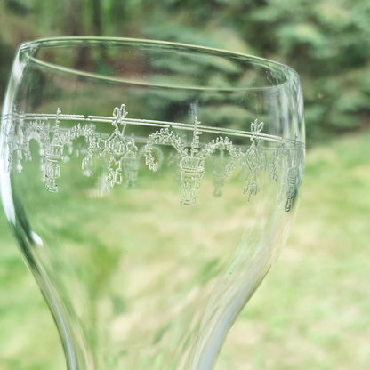 Bryce Brothers Etched Goblet Set, c.1930-50 USA