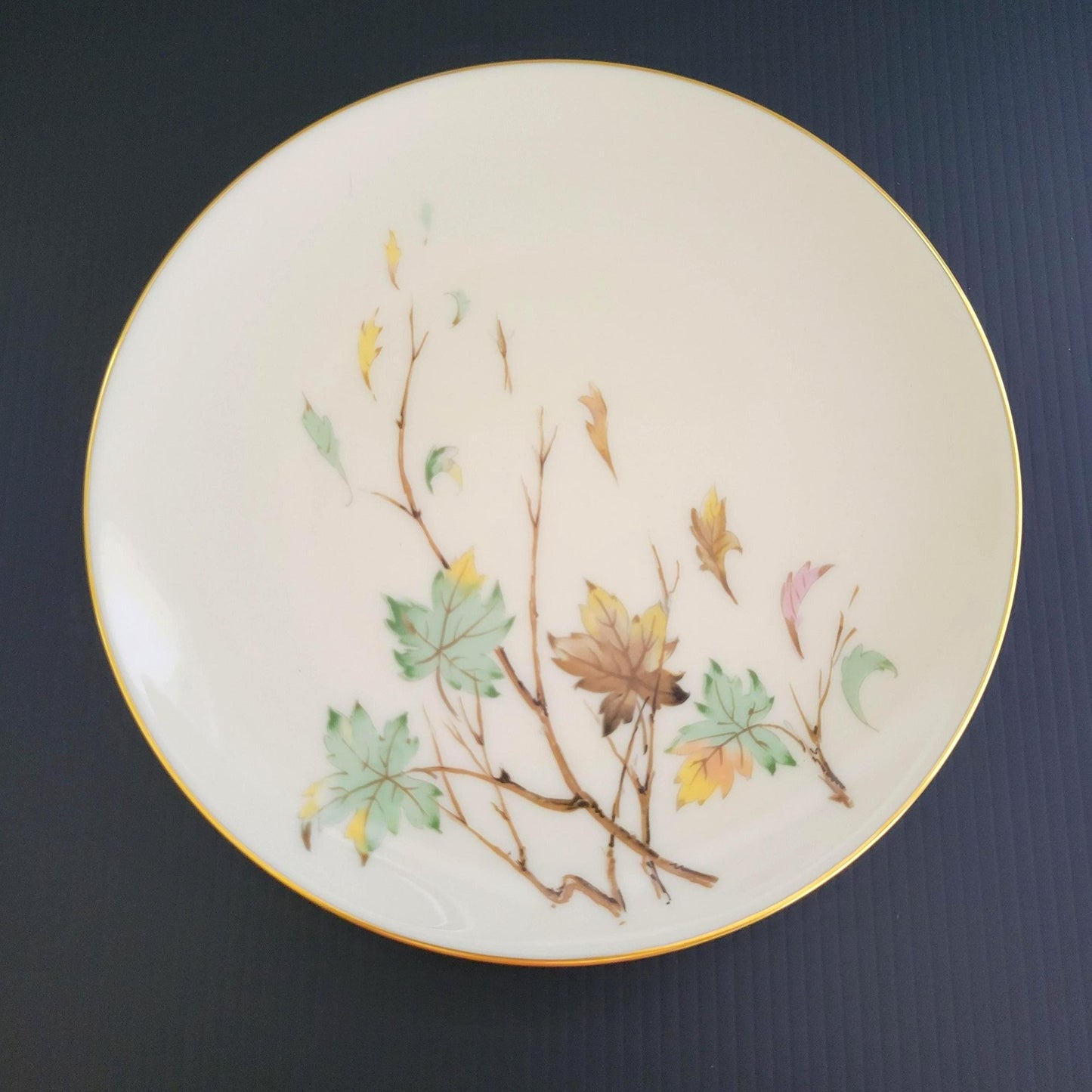 Lenox Westwind Salad Plate, Smooth Finish, Gold Trim, USA Made