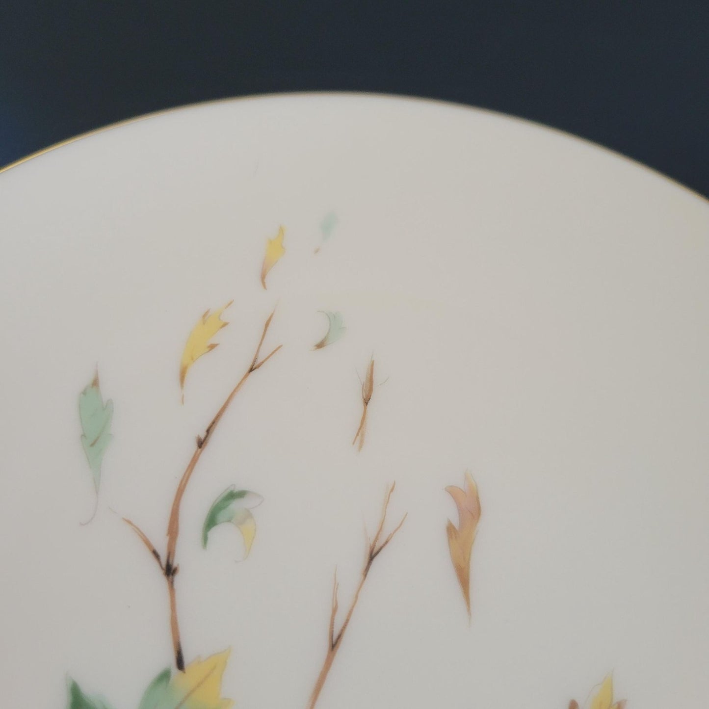 Lenox Westwind Salad Plate, Smooth Finish, Gold Trim, USA Made