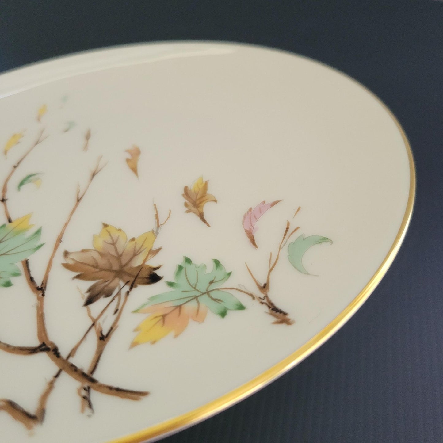 Lenox Westwind Salad Plate, Smooth Finish, Gold Trim, USA Made