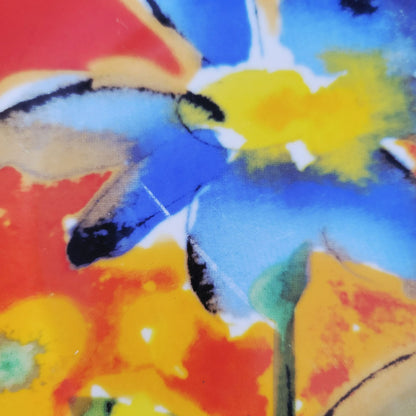 Watercolor Floral Ceramic Salad Plates, Set Of 2