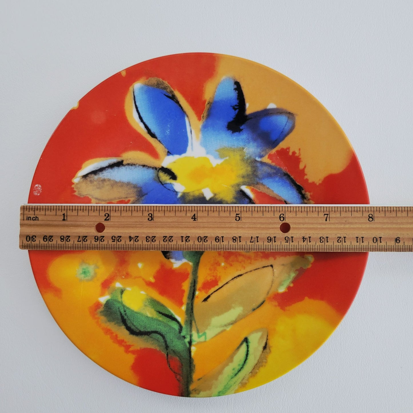 Watercolor Floral Ceramic Salad Plates, Set Of 2