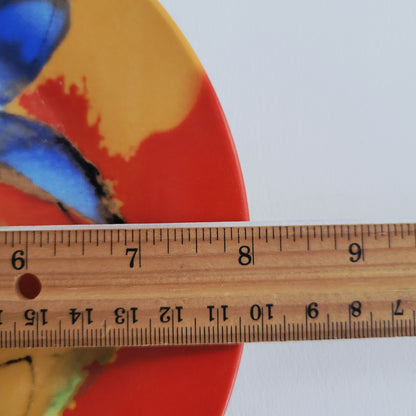 Watercolor Floral Ceramic Salad Plates, Set Of 2