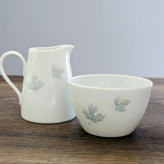 Noritake Maplewood Creamer & Sugar Bowl, c.1960s Japan