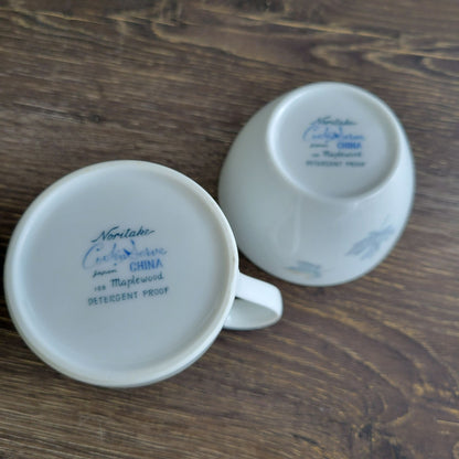 Noritake Maplewood Creamer & Sugar Bowl, c.1960s Japan