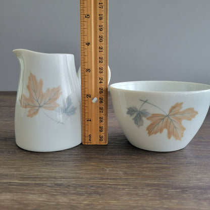 Noritake Maplewood Creamer & Sugar Bowl, c.1960s Japan
