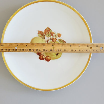 PM Jaeger & Co. Harvest Dinner Plate, Yellow Apple & Nuts, c.1950-60 Bavaria Germany