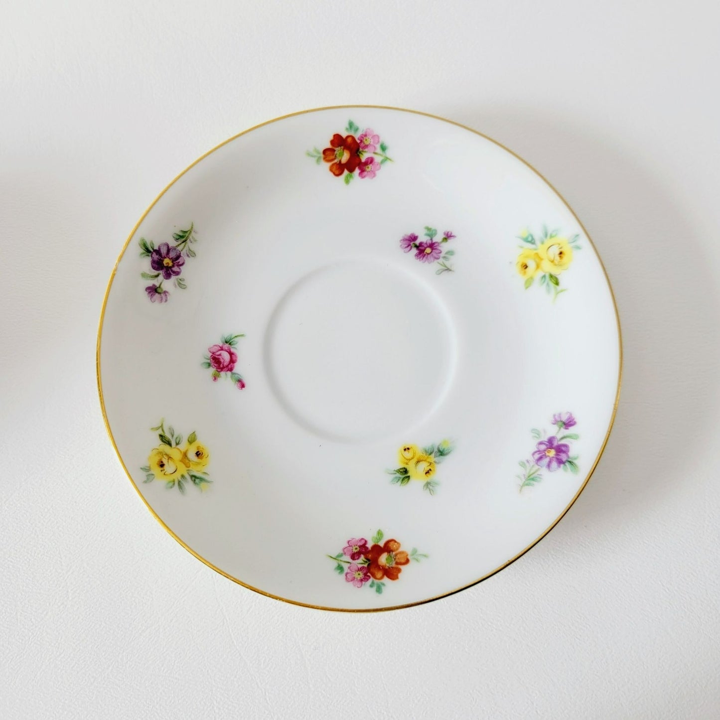 Castle China Floral Teacups & Saucers, 2 Sets, Made in Japan