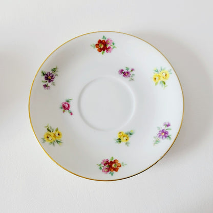 Castle China Floral Teacups & Saucers, 2 Sets, Made in Japan