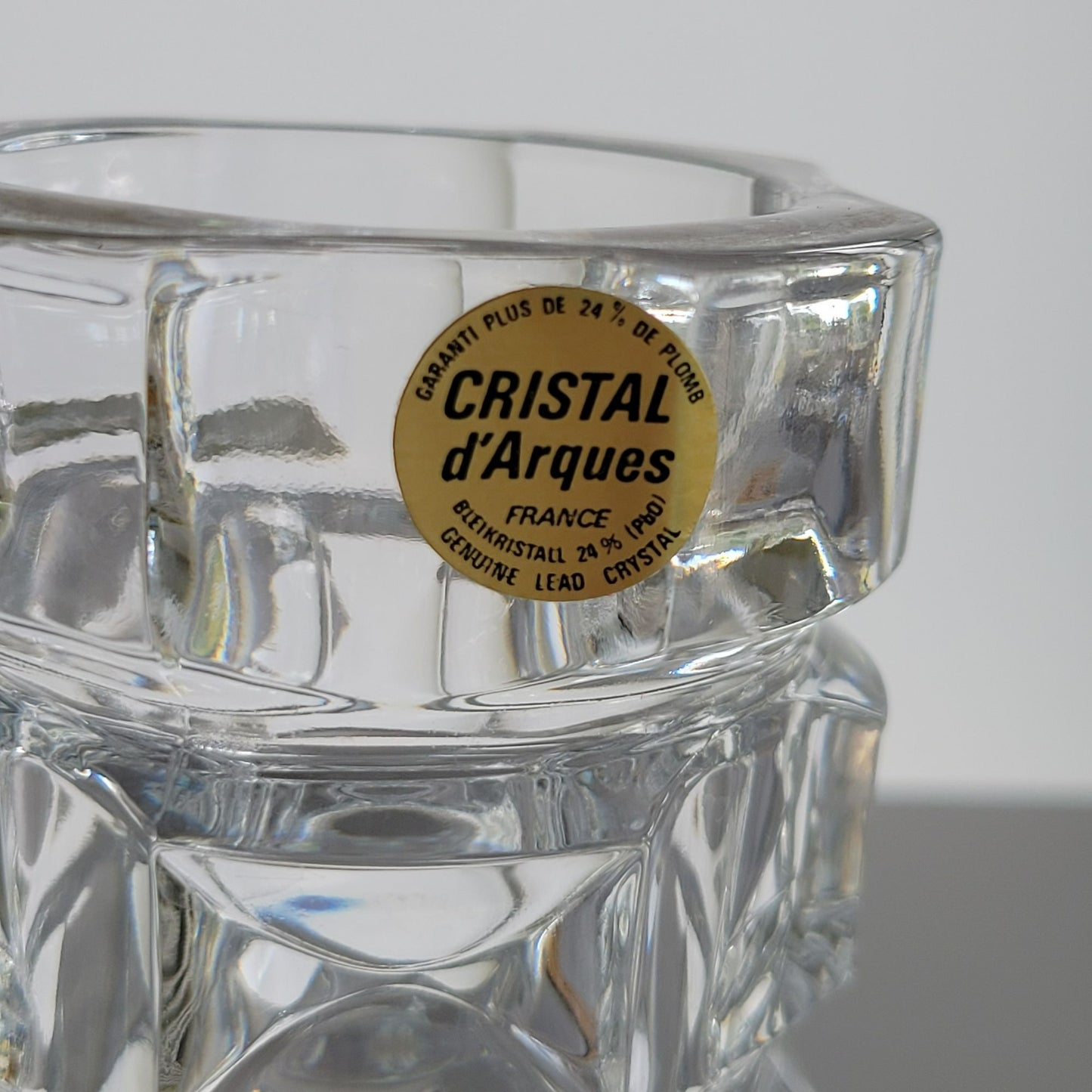 Cristal D'Arques Crystal Ancenis 8" Flower Vase, Made in France