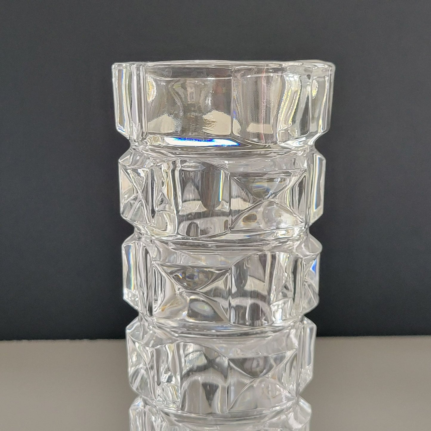 Cristal D'Arques Crystal Ancenis 8" Flower Vase, Made in France