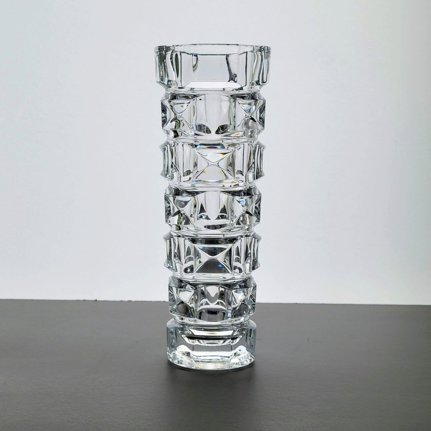 Cristal D'Arques Crystal Ancenis 8" Flower Vase, Made in France