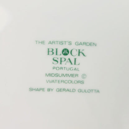 Block Spal Salad Plate Set of 2, Artist's Garden Midsummer Watercolor