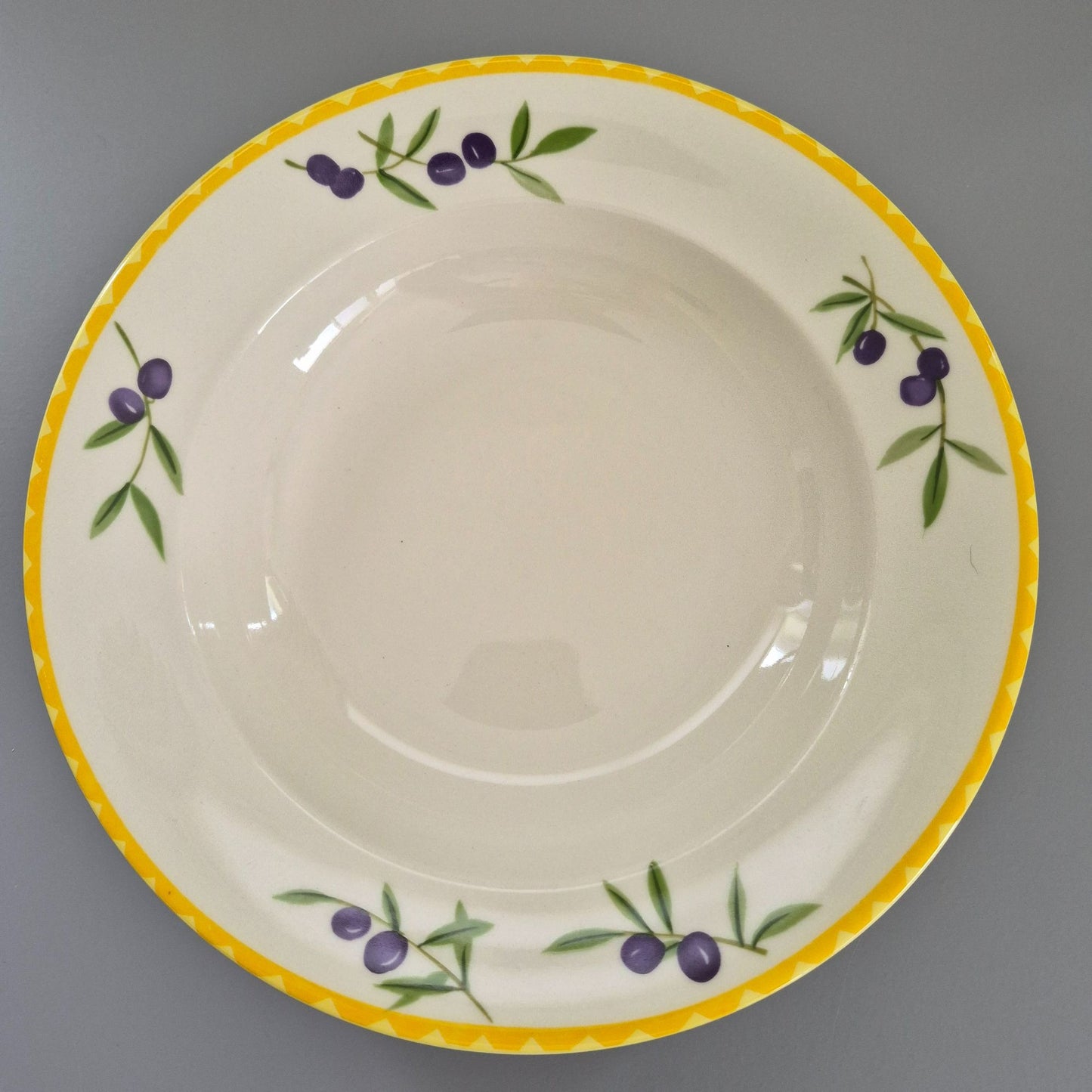 Studio Nova "Olive Branch" Large Rim Soup Bowl, Set of 2, c.2002-2006