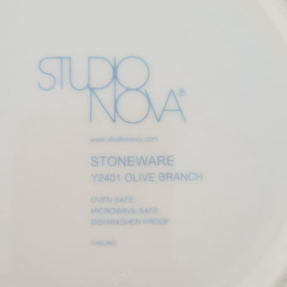 Studio Nova "Olive Branch" Large Rim Soup Bowl, Set of 2, c.2002-2006