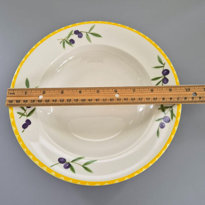 Studio Nova "Olive Branch" Large Rim Soup Bowl, Set of 2, c.2002-2006