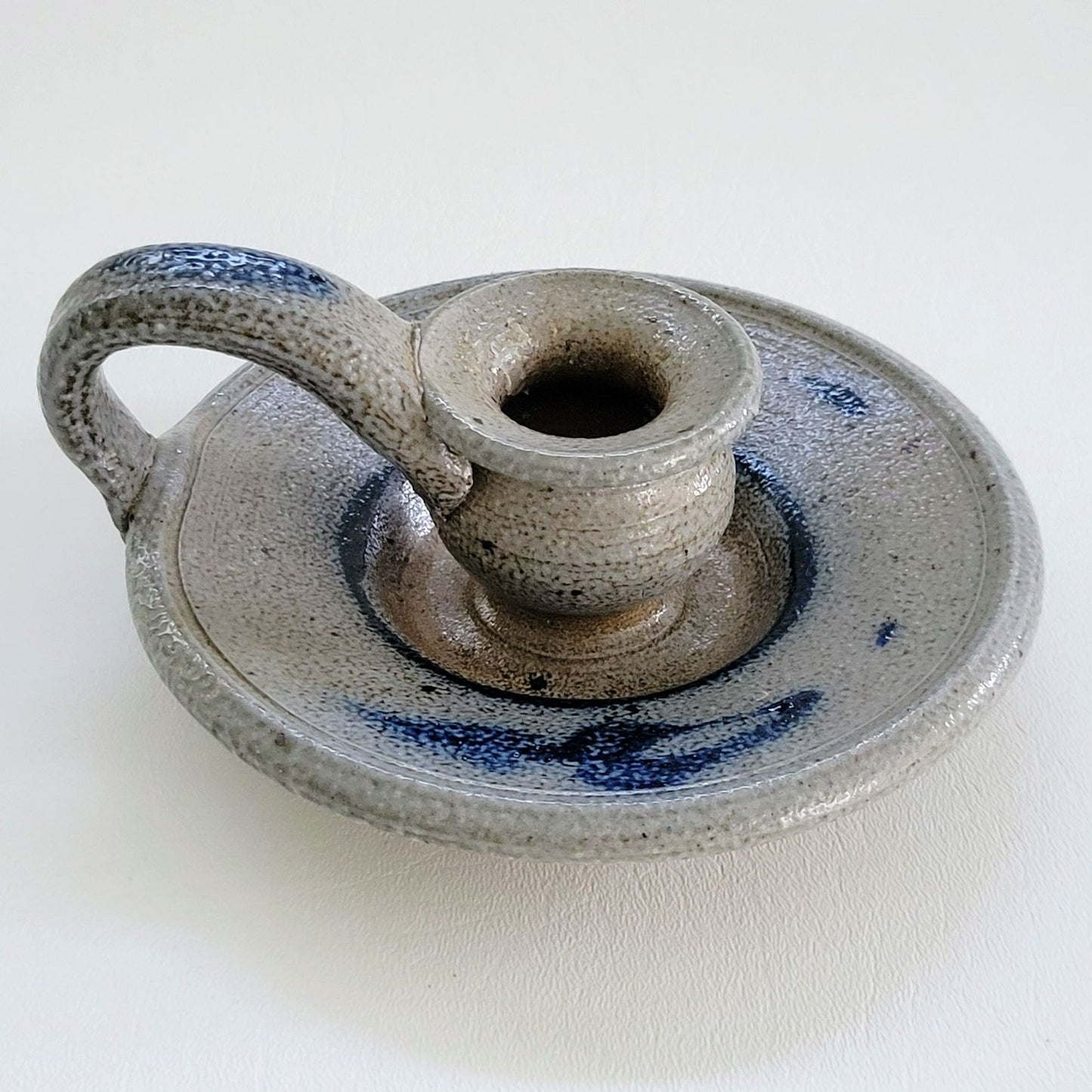 Rowe Pottery Candlestick Holder, Handmade c.1982 USA