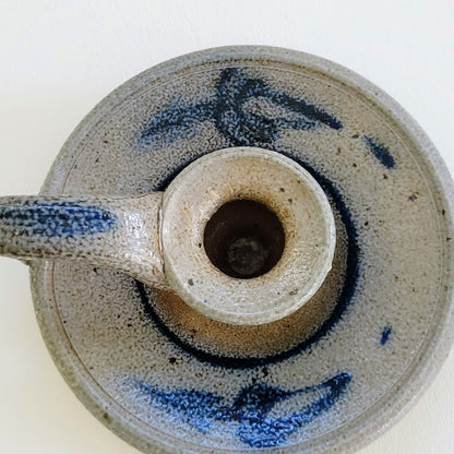 Rowe Pottery Candlestick Holder, Handmade c.1982 USA