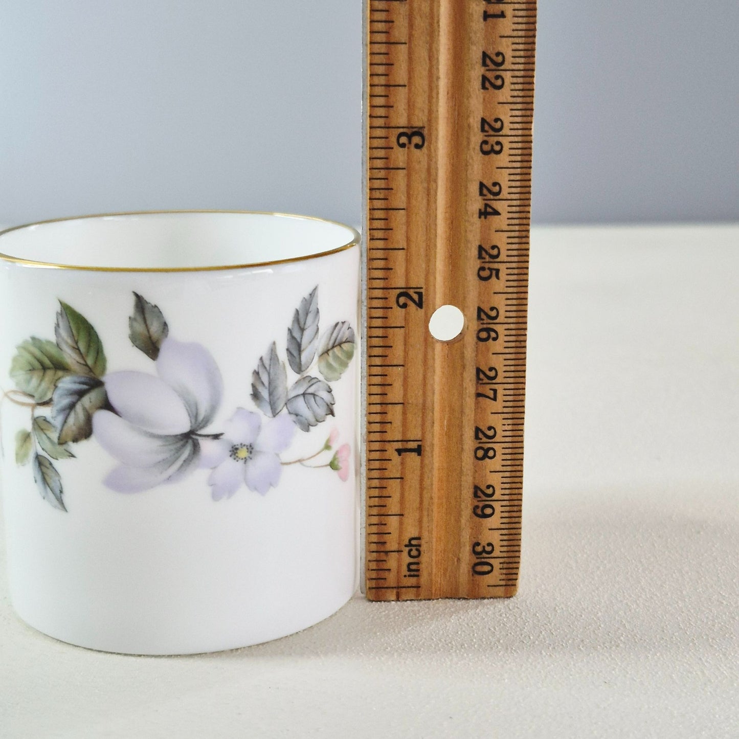 Royal Worcester "June Garland" Espresso Cup & Saucer, 2 Sets, c.1965-85 England