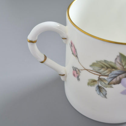 Royal Worcester "June Garland" Espresso Cup & Saucer, 2 Sets, c.1965-85 England