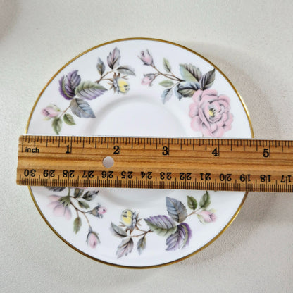 Royal Worcester "June Garland" Espresso Cup & Saucer, 2 Sets, c.1965-85 England