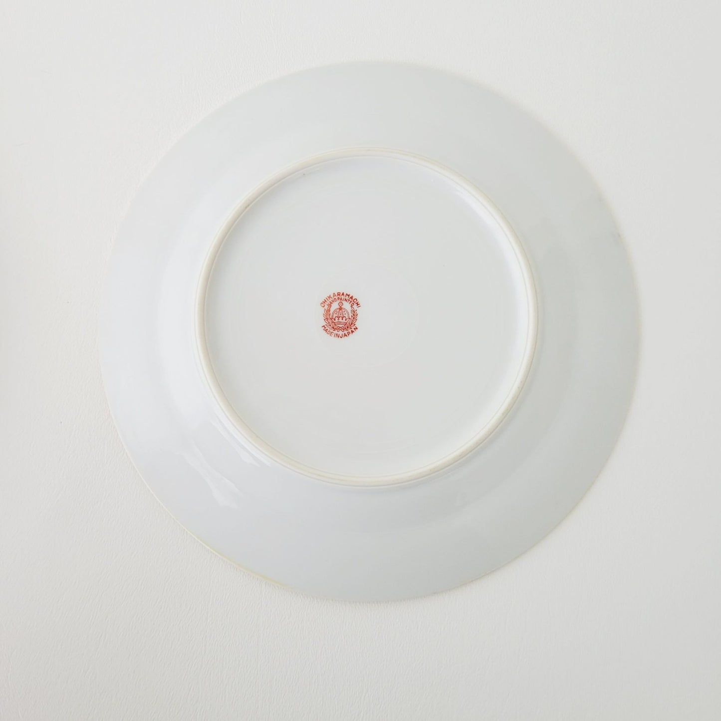 Chikaramachi Embossed Hand-Painted Salad Plate, Set of 2, 1920-30s Japan