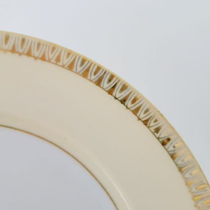 Chikaramachi Embossed Hand-Painted Salad Plate, Set of 2, 1920-30s Japan