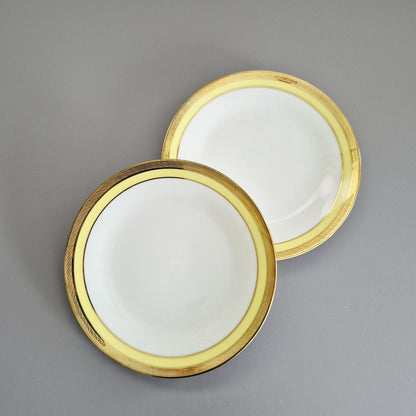 Richard Ginori "Palermo Yellow" Bread Plate, Set of 2 Italy c.1960-70s