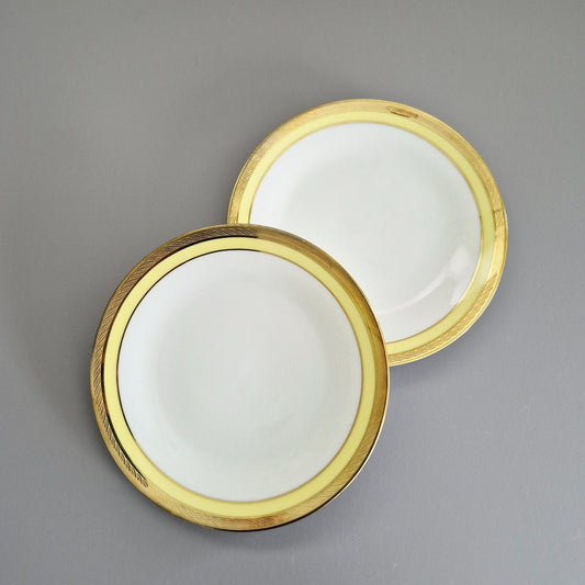 Richard Ginori "Palermo Yellow" Bread Plate, Set of 2 Italy c.1960-70s