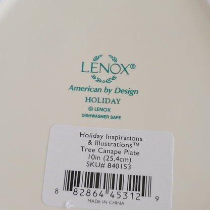 Lenox Holiday Tree Canape Plate 10"
