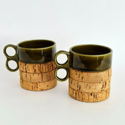 Cork Base Coffee Mug, Set of 2, Made in Portugal