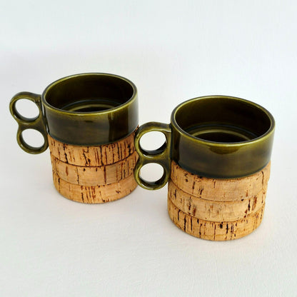 Cork Base Coffee Mug, Set of 2, Made in Portugal