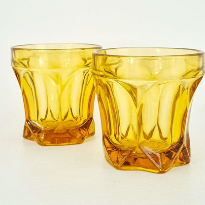 Anchor Hocking "Fairfield Amber" Old Fashioned Set, c.1972-1977 USA