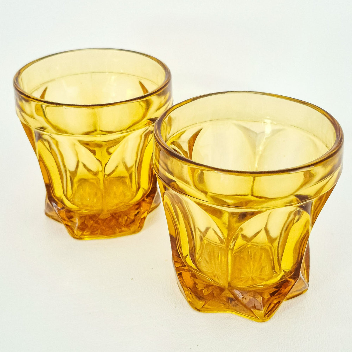 Anchor Hocking "Fairfield Amber" Old Fashioned Set, c.1972-1977 USA