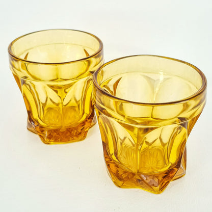 Anchor Hocking "Fairfield Amber" Old Fashioned Set, c.1972-1977 USA
