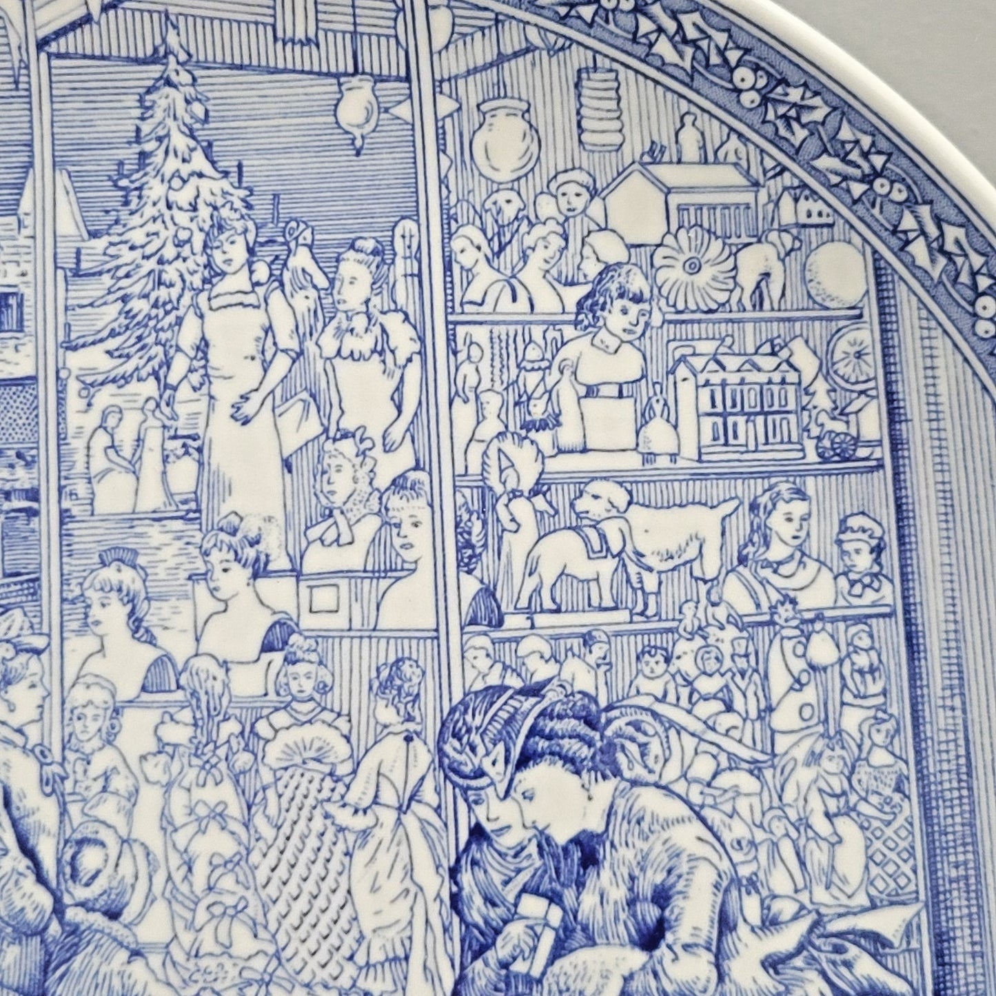 Spode Blue Room Victorian Annual Christmas Plate 1998, Made in England