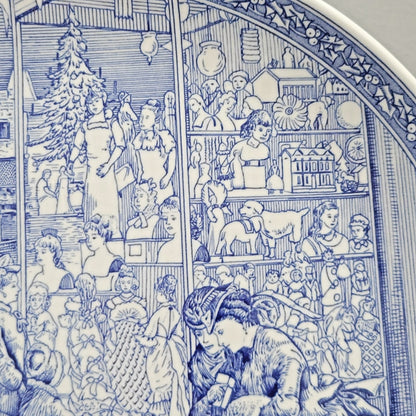 Spode Blue Room Victorian Annual Christmas Plate 1998, Made in England
