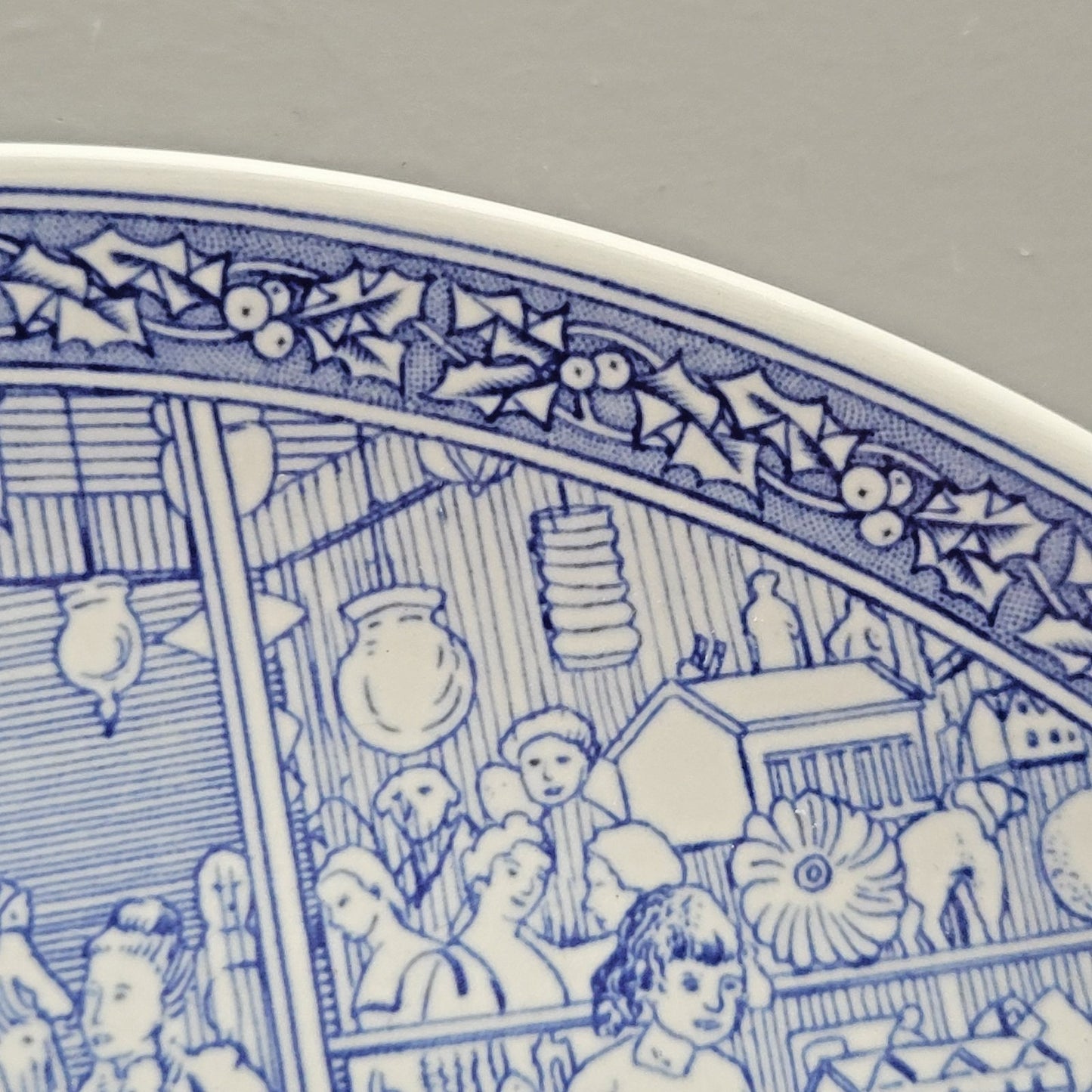 Spode Blue Room Victorian Annual Christmas Plate 1998, Made in England